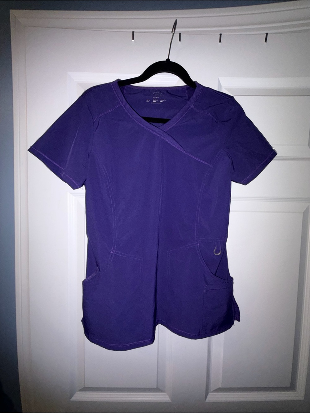 Cherokee Purple V-Neck Short Sleeve Scrub Top